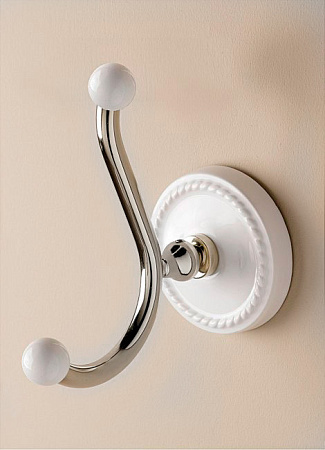 Крючок Devon&Devon Dorothy DOR413CR хром/белый