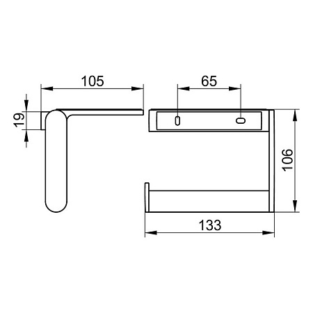Держатель туалетной бумаги Keuco Plan 14973010000 с полкой хром
