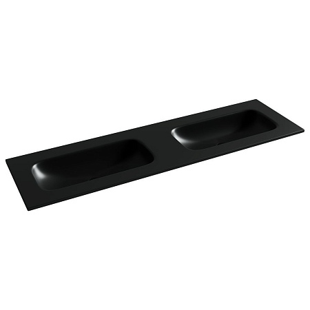 Раковина накладная Ceramica Nova Grace CN7023MBwx 161x45,7x13,7 без отв. под смес., черный матовый