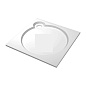 Поддон встраиваемый Cezares Tray TRAY-S-A-80-56-W квадратный, белый