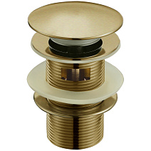 Донный клапан Boheme Medici 610/2 для раковины, с переливом, бронза