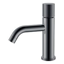 Смеситель Boheme Stick 121-SGM.2 для раковины, ручка Touch, оружейная сталь глянцевая