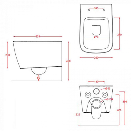Унитаз подвесной ArtCeram A16 ASV003 05;00 белый матовый