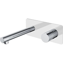 Смеситель Boheme Stick 125-WCR для раковины, ручка Diamond, белый/хром