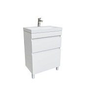 Тумба с раковиной IDDIS Zodiac ZOD6CBFi95K 60 напольный, с ящиками, белый