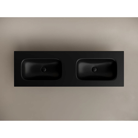 Раковина накладная Ceramica Nova Grace CN7022MBwx 141x45,7x13,7 без отв. под смес., черный матовый