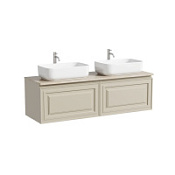 Тумба c раковиной и столешницей Sancos Very 160 VR80CE+TT160A2X Beige Soft/Kreman