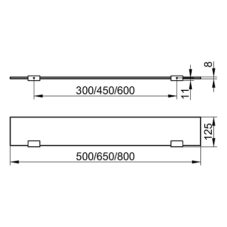Полка Keuco Collection Moll 12710015500 хром