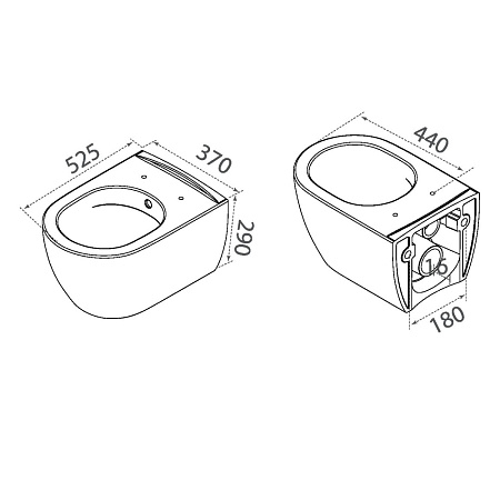 Унитаз подвесной Boheme Bianca 963-SET-2-W с функцией биде, белый