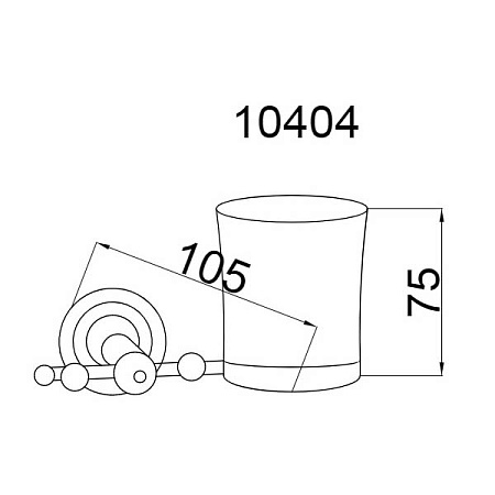 Стакан Boheme Imperiale 10404 для зубных щеток, золото