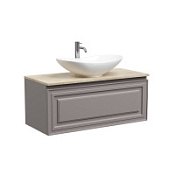 Тумба c раковиной и столешницей Sancos Very 100 VR100SM+TT100A2X Doha Soft/Kreman