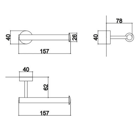 Держатель туалетной бумаги Palazzani 9943M310 хром