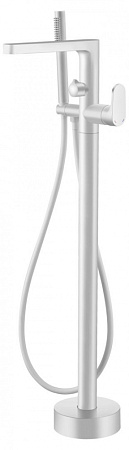 Смеситель Boheme Spectre 459-MW напольный, для ванны с душем, белый матовый