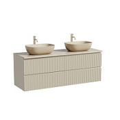 Тумба с раковиной и столешницей Sancos Snob R 140 SNR70CE+TT140A2X Beige Soft/Kreman