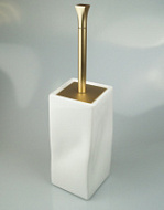 Ершик Stil Haus Prisma PR796(18-BI) напольный, золото матовое/белый