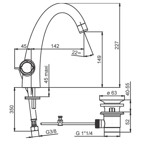Смеситель Jacob Delafon Elevation E18870-CP для раковины