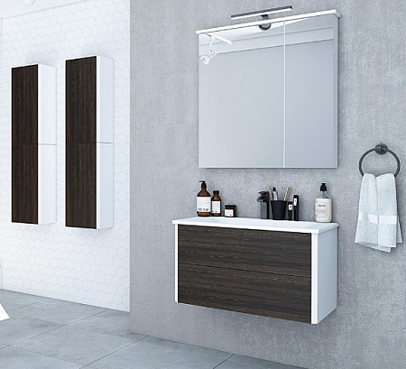 Тумба под раковину Aquaton Брук 1A202001BCDF0 80 2 ящика, дуб феррара