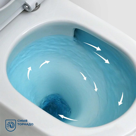 Унитаз-компакт BelBagno Sfera-r BB2141CP-TOR безободковый и смывом Торнадо