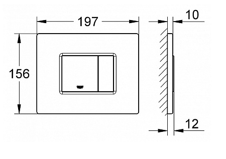 Кнопка смыва Grohe Skate Cosmopolitan 38776SD0 нержавеющая сталь