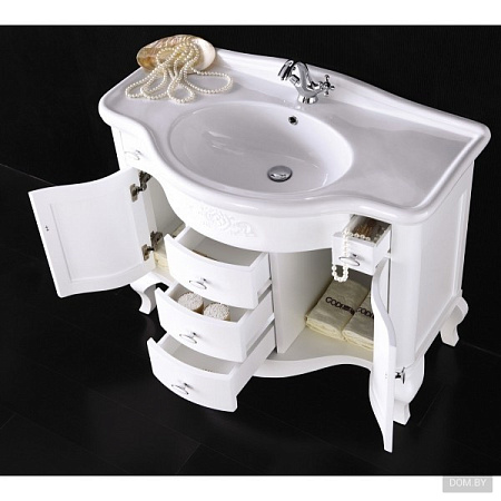 Мебель для ванной BelBagno Gemma 115 белая лакированная, 5 ящиков