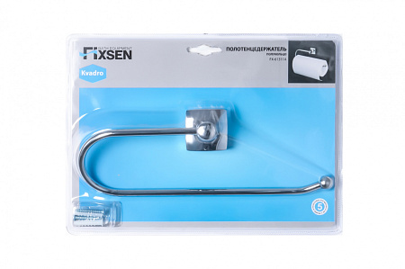 Полотенцедержатель полукольцо Fixsen Kvadro FX-61311A хром
