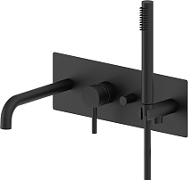 Смеситель Paffoni Light LIG001NO для ванны с душем, черный матовый