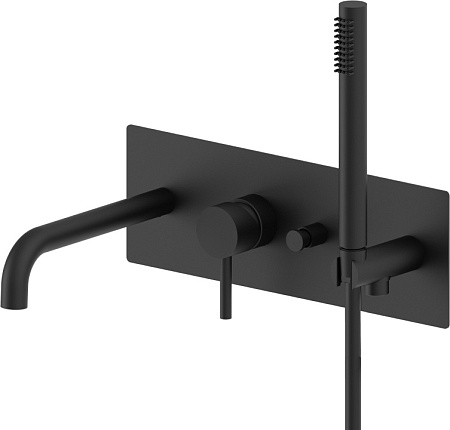 Смеситель Paffoni Light LIG001NO для ванны с душем, черный матовый
