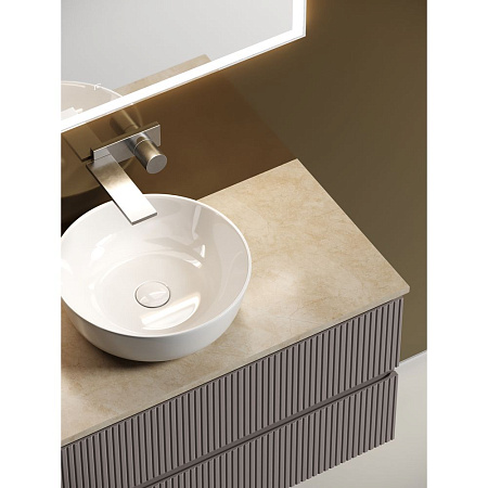Тумба с раковиной и столешницей Sancos Snob T 100 SNT100SM+TT100A2 Doha Soft/Kreman