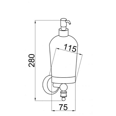 Дозатор для жидкого мыла Boheme Vogue 10147 хром
