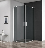 Душевой уголок Cezares Slider SLIDER-AH-2-70/80-90/100-GRIGIO-Cr серый/профиль хром
