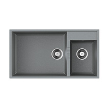 Кухонная мойка Omoikiri Tedori 85-2-U-GR 85х46.5 серый