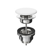 Донный клапан Kerama Marazzi DRR.1/WHT для раковины, белый глянцевый