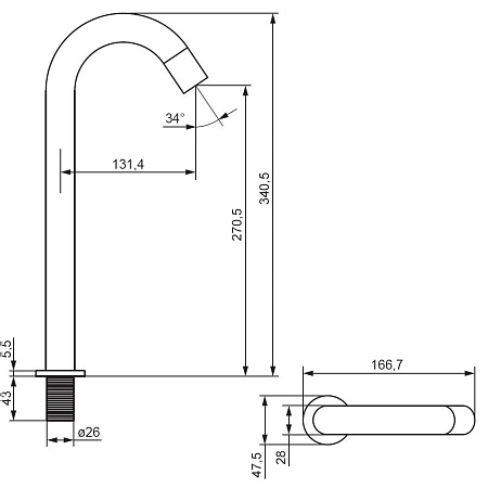 Смеситель Damixa Scandinavian Pure 360280000 для раковины