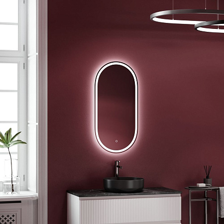 Зеркало Sancos Oval OV45F 45х90 с подсветкой