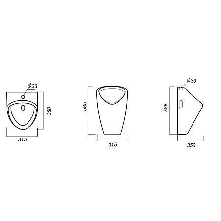 Писсуар Sanita Luxe LONG LNGSLUR01 белый