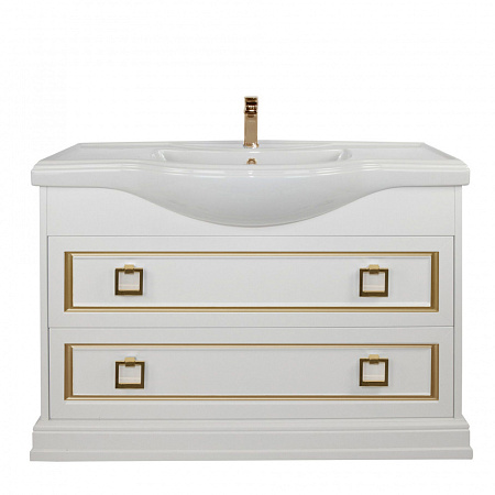Тумба с раковиной Tessoro Foster TS-F90120-C-W-G 120 белый с патиной золото