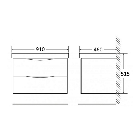 Тумба с раковиной BelBagno Etna ETNA-900-2C-SO-RW-P 90 Rovere Moro