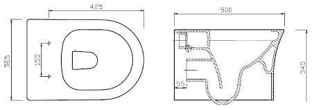 Унитаз подвесной BelBagno Tanto BB333B белый