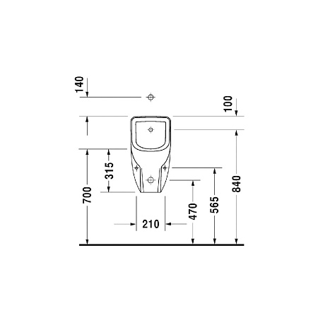Писсуар Duravit D-Code 0828300000 с внешним подводом воды