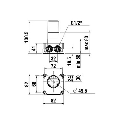 Скрытая монтажная часть Laufen Simibox HF574036000000
