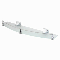 Полка WasserKRAFT Wern K-2544 стеклянная, хром Полка WasserKRAFT Wern K-2544 стеклянная, хром