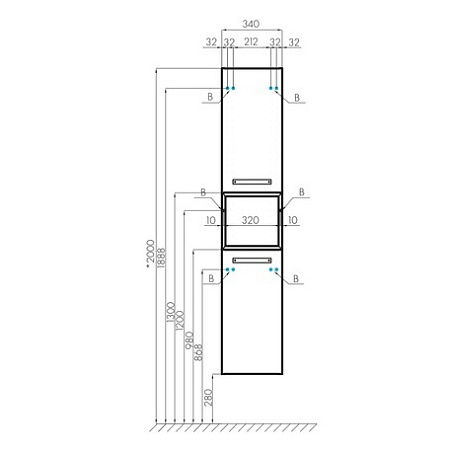 Полка Aquaton Лофт Фабрик 1A242703LTDU0 34 дуб эндгрейн