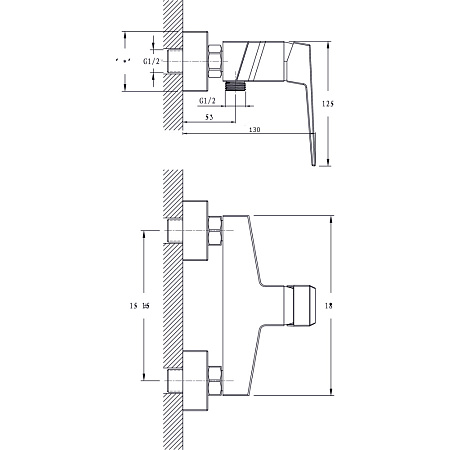Смеситель для ванны и душа RUSH Thira TR3635-63 хром