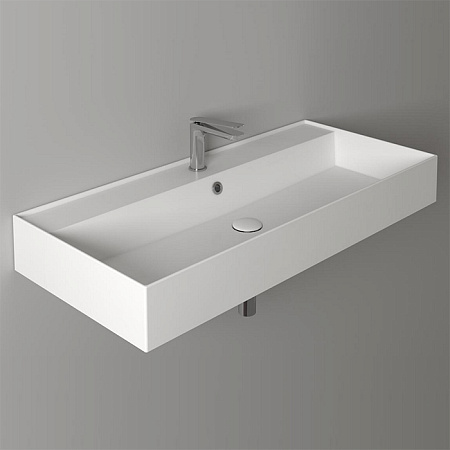 Раковина подвесная Simas Agile AG 101 bia 101x46x13 с 1 отверстием под смеситель, белый