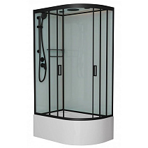 Душевая кабина Frank F412/1L М Black 120x180 стекло матовое, черный