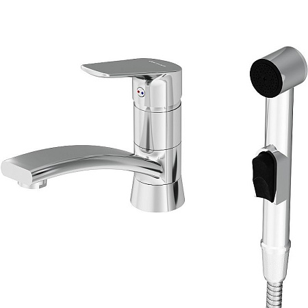 Смеситель с гигиеническим душем Damixa Jupiter 770230001 для раковины, хром