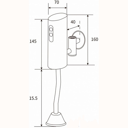 Смеситель электронный beWash Photocell BWAM0UT311 для писсуара, хром