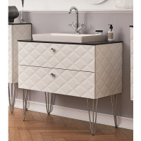 Тумба с раковиной Puris Diamond Line DIA339001(897/897) 90 белый диамант