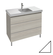 Тумба для комплекта Jacob Delafon Odeon Up EB994-N18 102 белая блестящая, 3 ящика