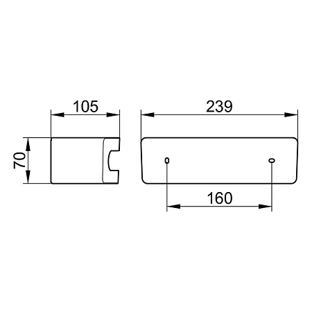 Полка Keuco Elegance new 11658010001 хром/антрацит